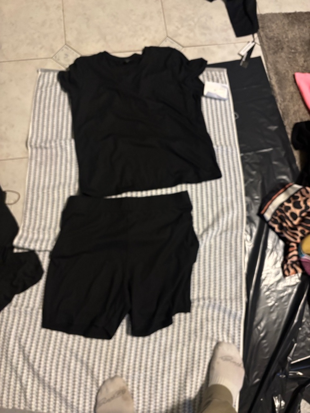 Vibe Black Athletic Bike Shorts